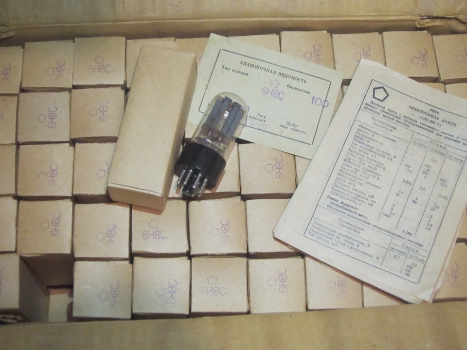 4 PCS 6N8S / 6SN7 / 1578 Triode Tube Same Date Code 04-1972 USSR - Foto 4