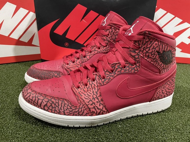 jordan 1 retro red elephant print