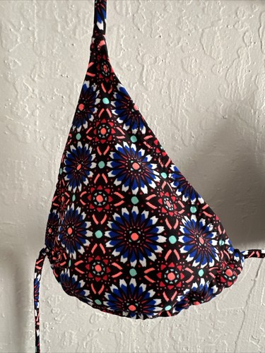 Old Navy Swimsuit Bikini Top Floral Geometric Multicolor Removable Pads XS - Picture 3 of 4