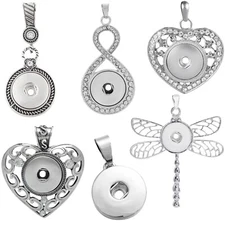 Snap Jewelry Ginger Charm Pendant Fits 18MM 20MM Custom Necklace Snap Buttons