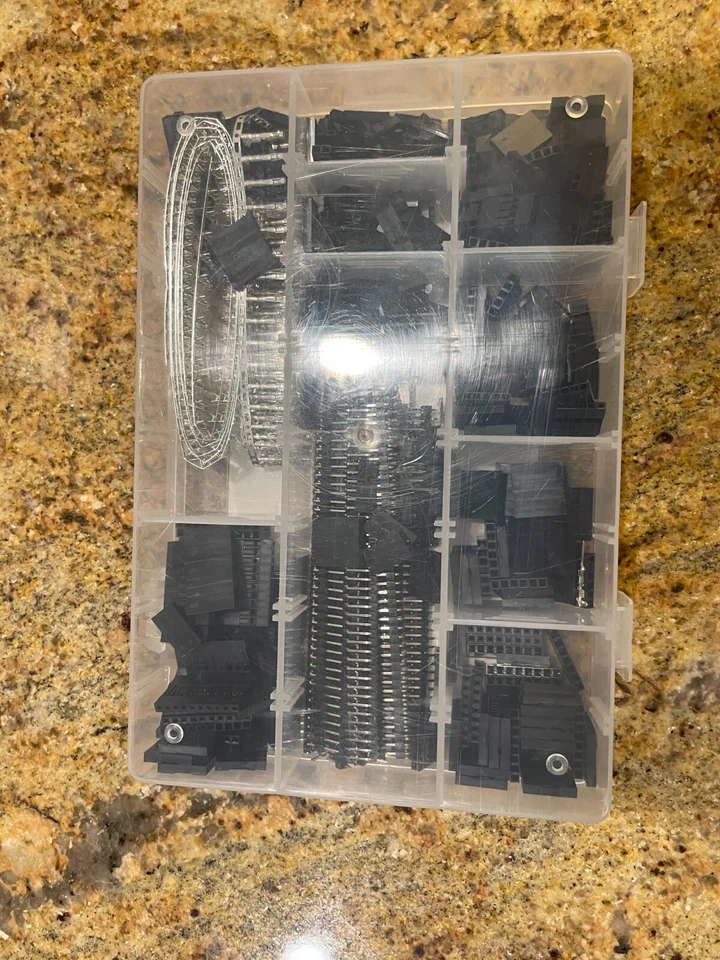 Juego de terminales de kit de conectores Dupont de 1550 piezas cabezal de pasador hembra de paso de 2,54 mm Foto 2 de 2
