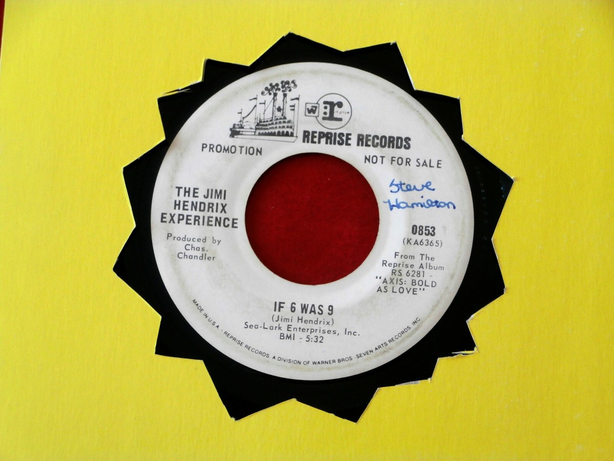 JIMI HENDRIX~ STONE FREE~ MEGA RARE~ PROMO~ IF 6 WAS 9