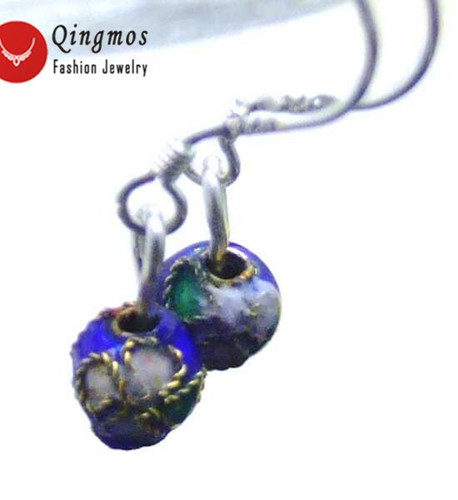 10 Pairs Round 6mm Multicolor 5 Colors Cloisonne Dangle Earrings for Women Hook - Picture 8 of 12
