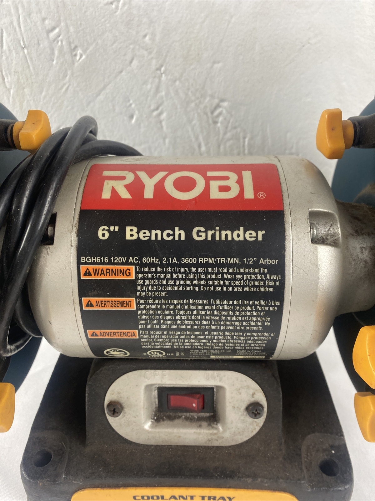 Ryobi 6 inch Bench Grinder 3600 Rpm BGH616 eBay