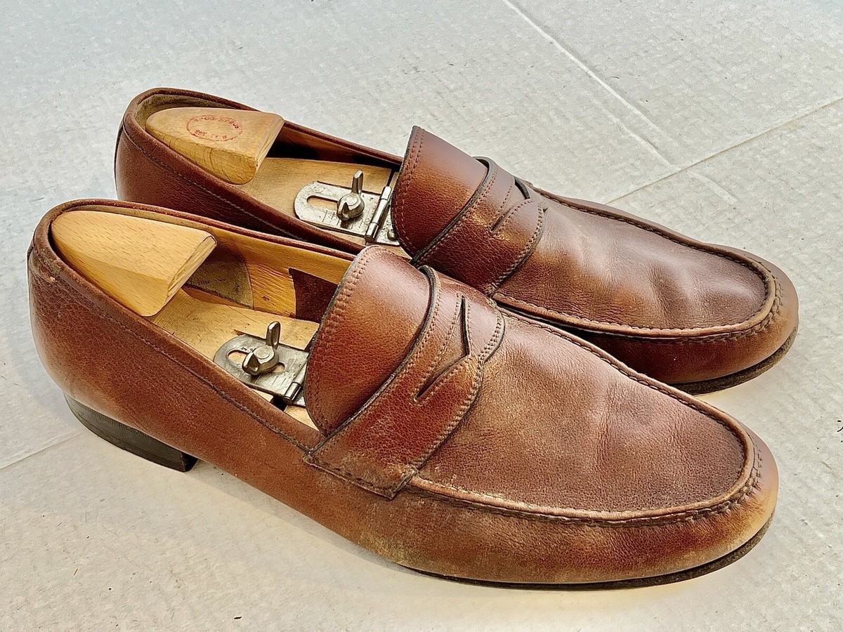 Tanino Crisci Mens Leather Penny Loafers Brown Size 11 1/2 Tanino Crisci Mens Leather Penny Loafers Brown Size 11 1/2