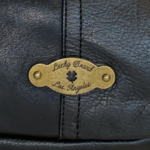 Lucky Brand Modesto Stash Saddle Bag Crossbody 100% Leather EUC BLACK - Picture 7 of 20