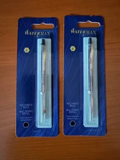 NEW WATERMAN BALL Point Refill MEDIUM BLACK 2 Pack SEALED 83425