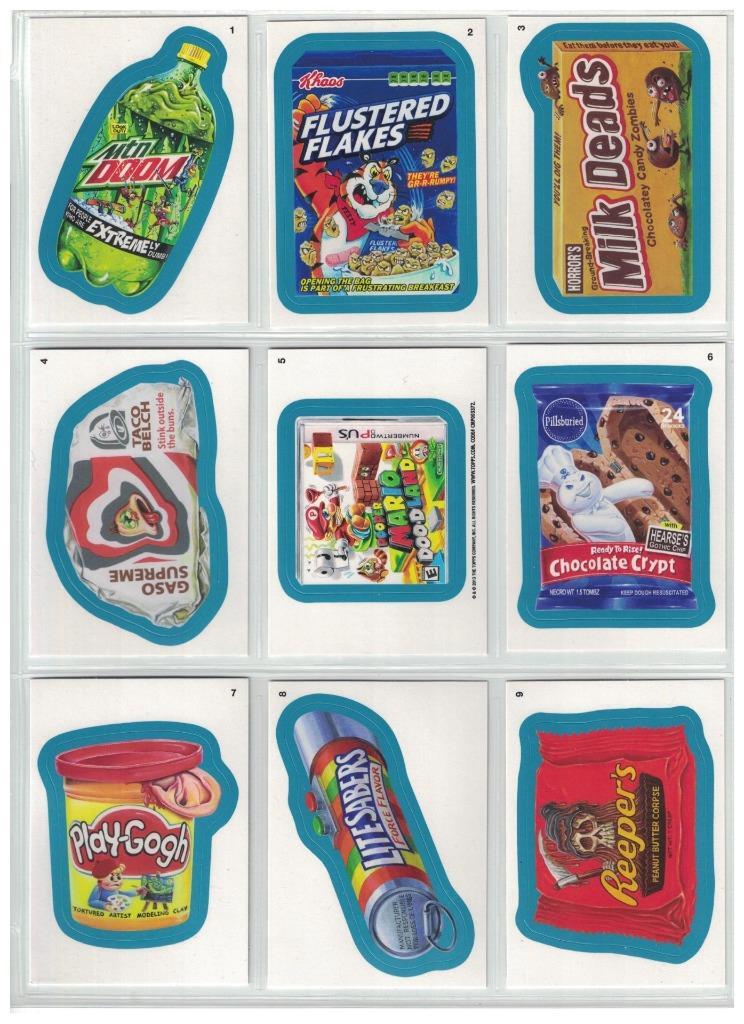 Wacky Wobblers 6体セット　バラ売り不可 2013 WACKY PACKAGES ANS 10 - BLUE METALLIC PARALLEL COLLECTORS