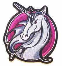 EMBROIDERED FANTASY UNICORN HEAD P7480 NEW 4 INCHES unicorns biker patches NEW