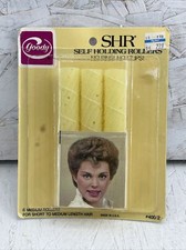 NOS Vintage Goody SHR Self Holding Rollers 8 Medium Yellow Short Medium Length