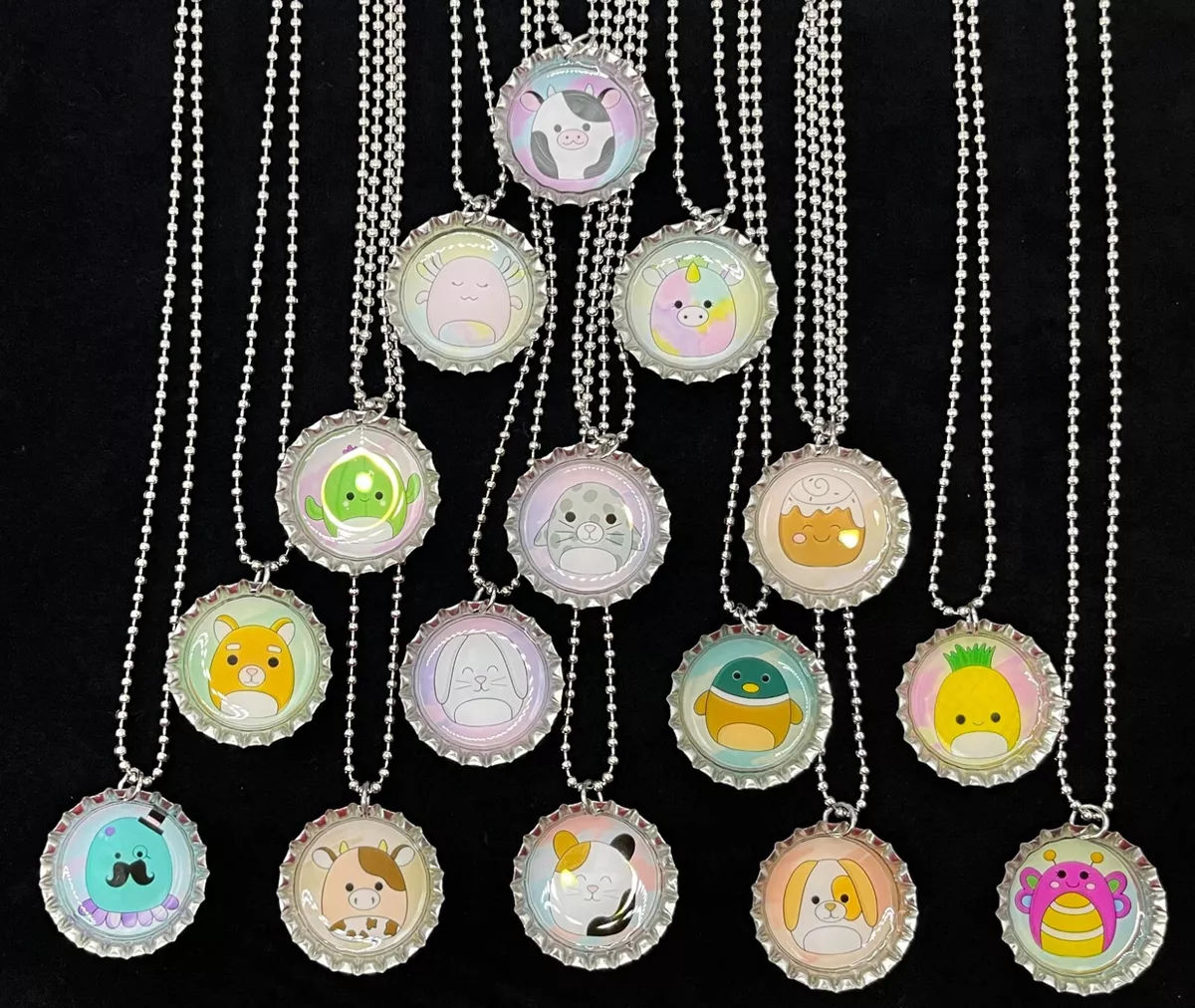 Squishmallow inspired party favor necklaces / 15 individually packaged /  Gift