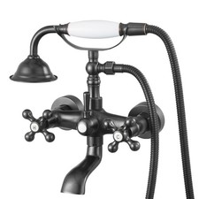 Clawfoot Tub Faucet, Wall Mount Bathtub Faucets with Handheld Shower, Vintage Oi