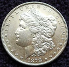 1878 8TF MORGAN SILVER DOLLAR NICE XF-AU COIN SOME LUSTER 8 TAIL FEATHER