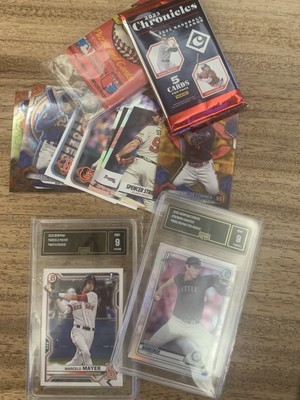 MLB Baseball Mystery Pack = 1 Graded Card, 1 Sealed Pack 40+ Cards 90s ...