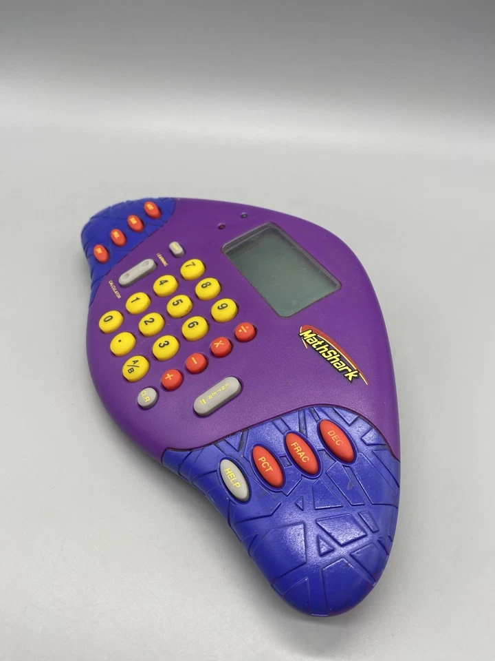 TESTED Math Shark Electronic Handheld Educational Learning System EI-8490 Purple - Image 4 of 4