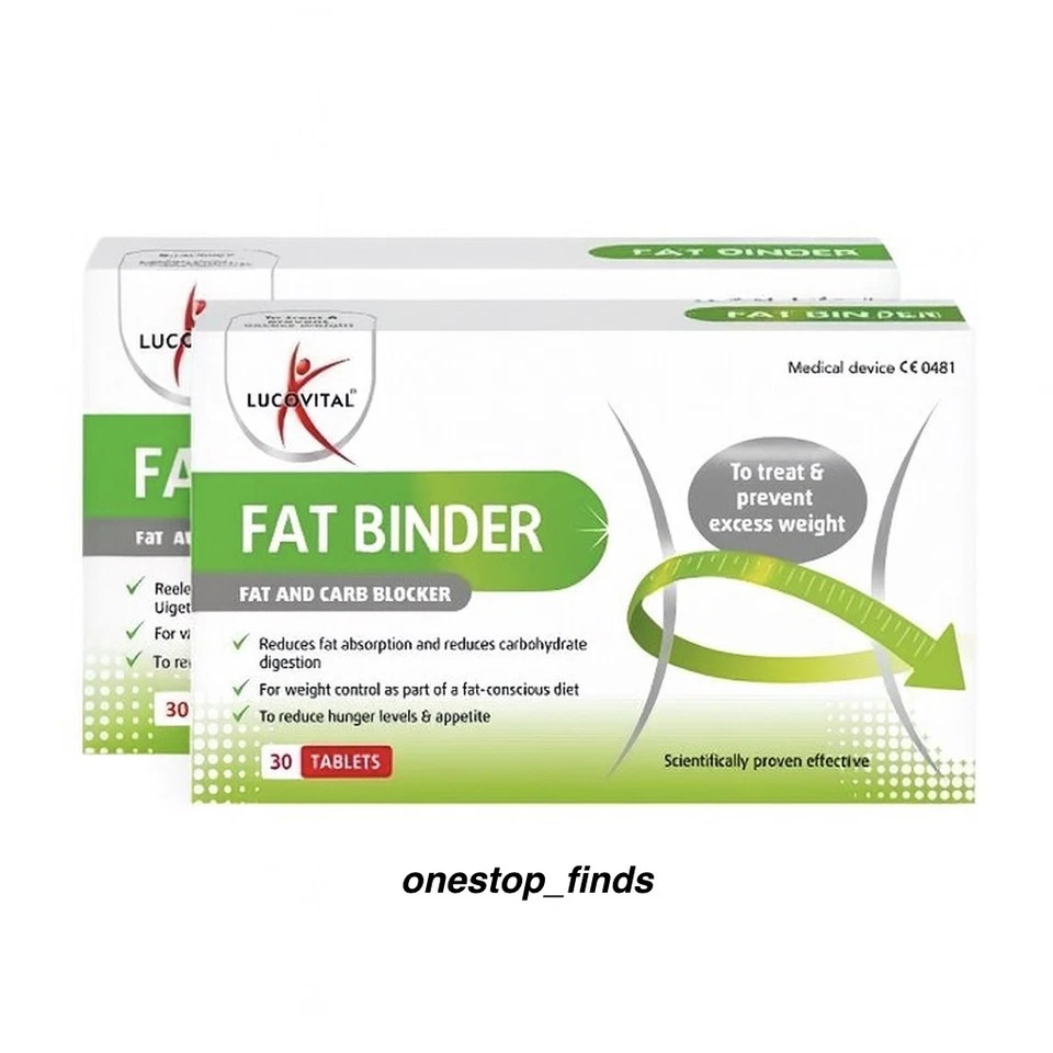 XLS MEDICAL Twin Pack Lucovital Fat Binder Diet Pills For Weight Loss 30 Tablets ✅✅💊💊