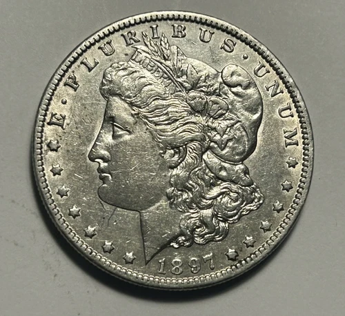 1897 O  MORGAN DOLLAR AU DETAILS