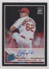 2019 Panini Donruss Optic Black Prizm 49/50 Daniel Ponce de Leon Auto e3t