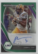 2021 Panini Prizm Draft Picks Green Jabril Cox #DPA-JAB Auto 7sd