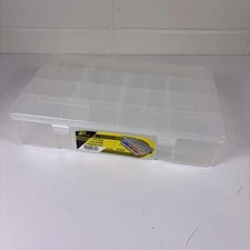 Plano 3730 Storage/Organizer Box w 15 Compartments - Clear Made In USA