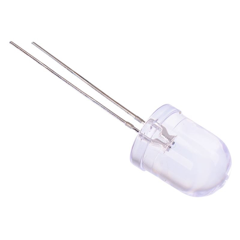 50 x Red Flashing 10mm Water Clear LED 1560mcd 30°