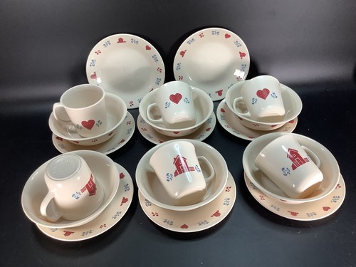 Corelle HOMETOWN 20 Dishes Mixed Lot 6 Mugs, 6 Cereal/Soup Bowls, 8 Bread Plates - Picture 17 of 19