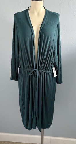 Torrid Super Soft Cardigan 3/4 Sleeve Tie Front Comfy Knit ~ Deep Teal ~ 3X - Picture 1 of 7