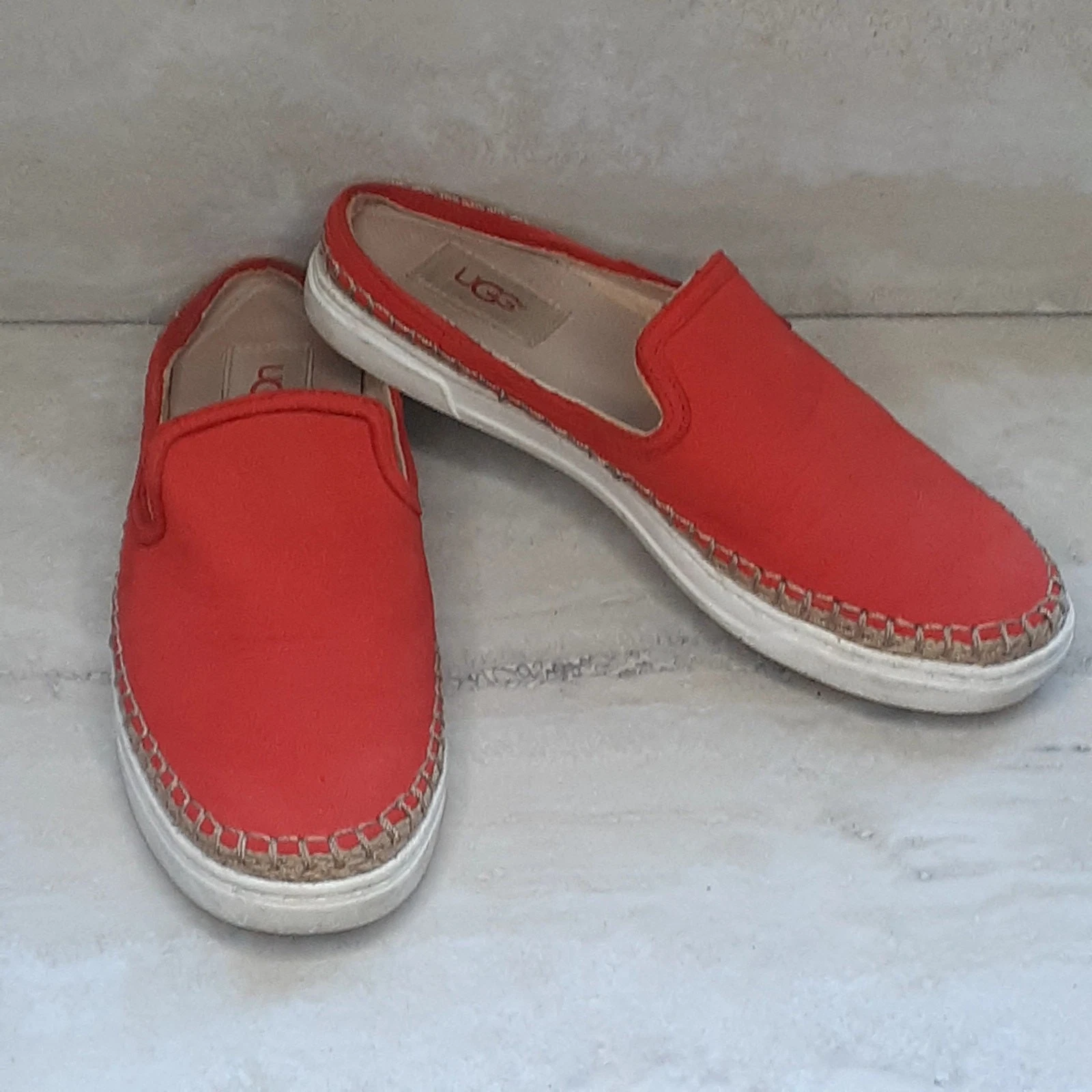 Zoccoli donna Caleel Ugg slides scamosciati arancione sherbet taglia 7 1010102