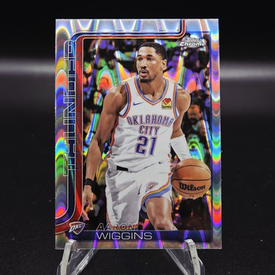 #ad 2025 26 Topps Chrome Basketball Aaron Wiggins Raywave Refractor OKC Thunder $2.50