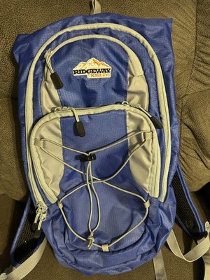 Ridgeway by Kelty, Daypack Hiking Blue grey Hydro bladder compatible. No Bladder