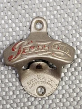 Old Vintage Pepsi Cola Starr X Wall Mount Bottle Opener USA Brown Co N. News, VA