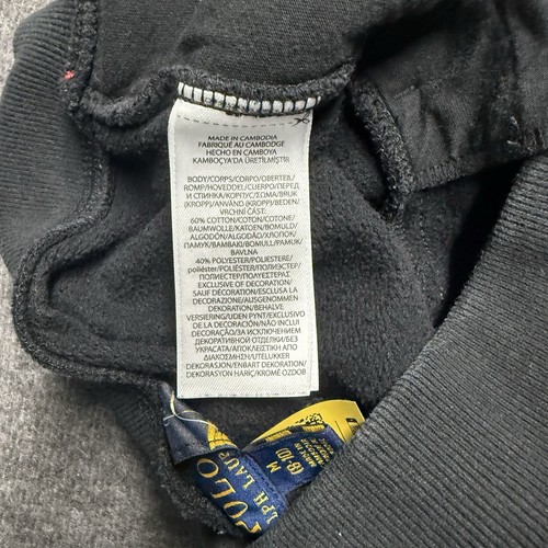 Polo Ralph Lauren Sweatpants Youth Size Medium 10-12 Black Fleece Joggers Logo - Picture 3 of 4