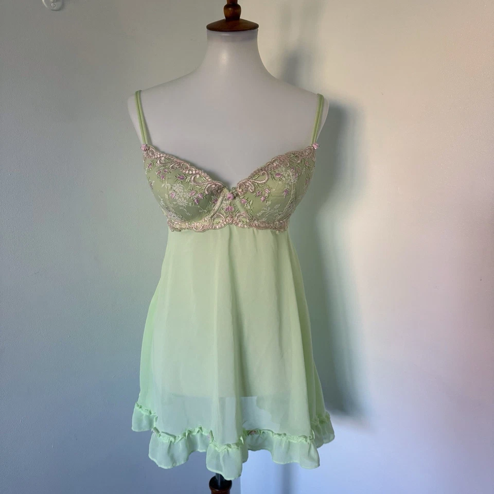 De Colección Hada Babydoll Lencería Vestido L Caprichoso Coqueta Lazo Lencería Delicado Foto 2 de 4