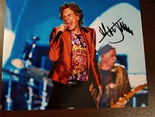 Mick Jagger Signed 8x10 Photo COA W/Matching Numbered Sticker 