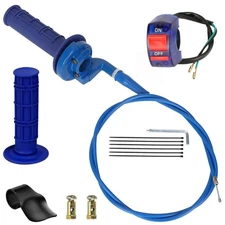 7/8" Mini Bike Throttle Cable Handle Grips Assembly Kit Compatible with Colem...