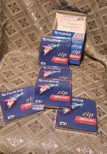 New In Box Pack Of 5 FUJIFILM Zip Disk 100 MB  Disk MAC Formatted-Factory Sealed
