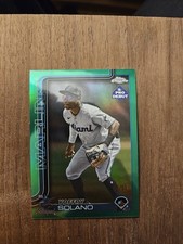 🔥🏟YOFFRY SOLANO 2025 TOPPS PRO DEBUT CHROME GREEN REFRACTOR MARLINS /99 🔥⚾️