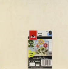 Plaid:Craft 12752 Wood Canvas Panel-10"X10" (3Pk)
