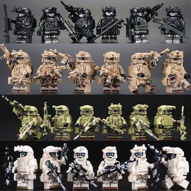 Custom SWAT Team Police Officer Special Military Soldier Pack Minifigures - Image 2 of 4