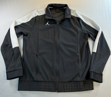 Nike Air Jordan Track Jacket Men's L Black Full Zip Jumpman Athletic Logo Active