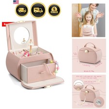 Kids Musical Jewelry Box for Girls with Drawer, Music Box with Ballerina and ...