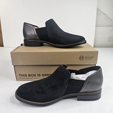 CLARKS Camzin Step Women's Black Combi Loafers Size 7.5 Brand New In Box