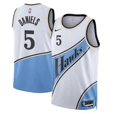 Hawks City Edition Swingman Jersey - White - Dyson Daniels