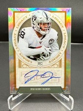 2019 Chronicles Josh Jacobs Rookie Auto /99 Silver Holo Legacy Update RC #215 SP