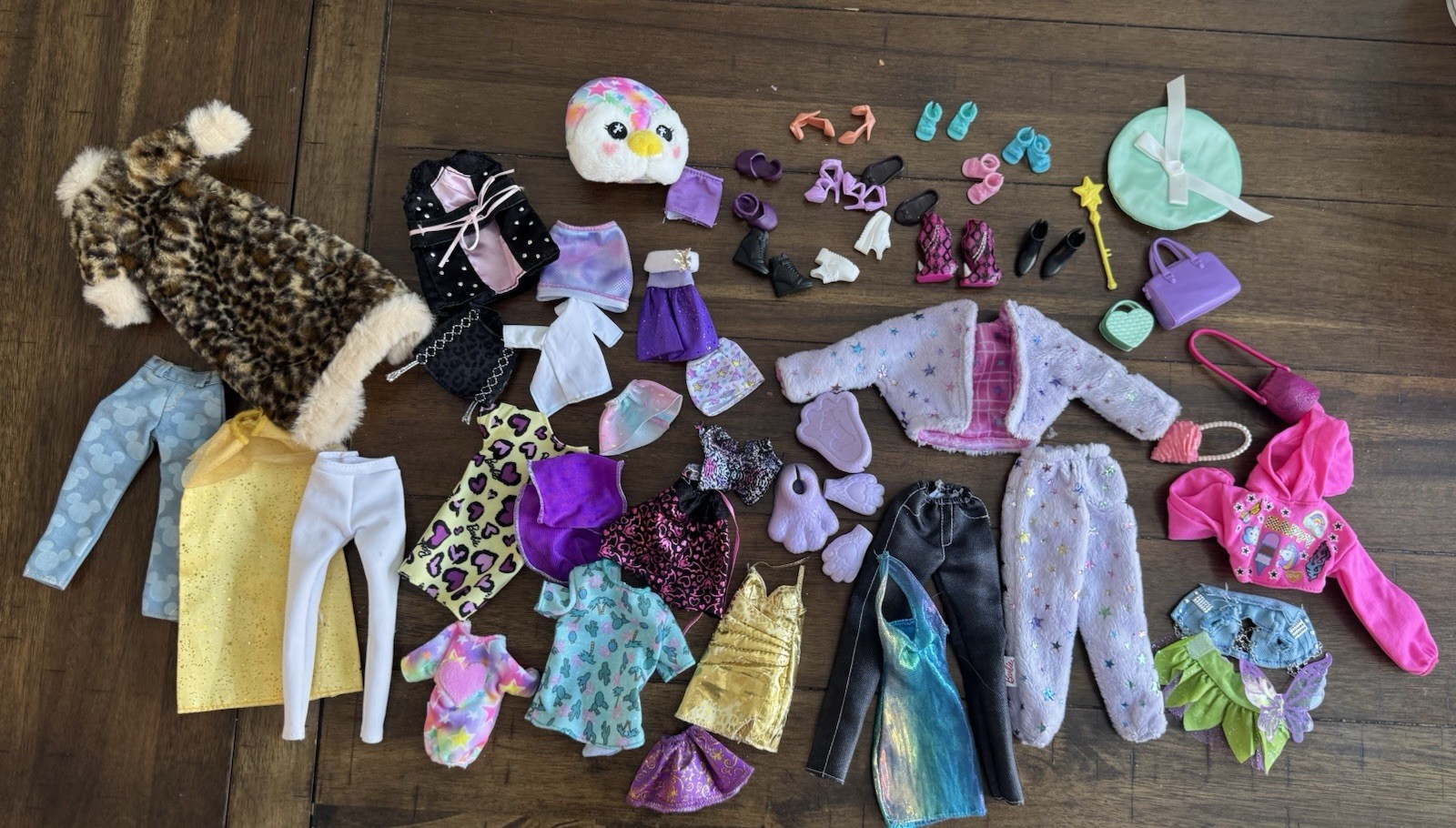 Lot of Barbie Doll and Rainbow High Dolls Clothes, Shoes, and Accessories