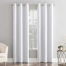 Mainstays Blackout Grommet Single Curtain Panel, 1 Panel, White, 40"W x 63"L.