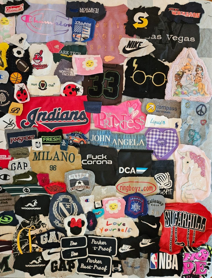 Vintage Modern Clothing Brand Logo Cut Out Patch Lot of 208 Arts & Crafts - Image 2 of 4