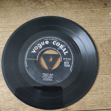 PEGGY SUE-BUDDY HOLLY.VINYL 7"45RPM VOGUE CORAL VGC