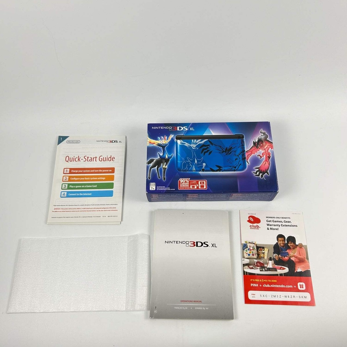 Nintendo 3DS XL Box Only SPR-001 XERNEAS/YVELTAL Blue Edition Box