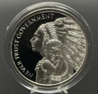 1 oz silver proof Never Trust Government V3 .999 Pure COA BOX Indians Navajo